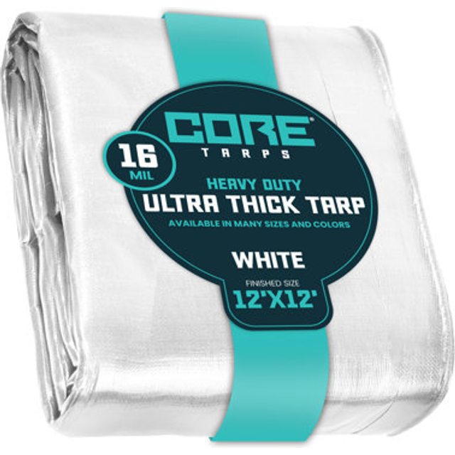 Core Tarps Extra Heavy Duty 16 Mil Tarp Cover  Waterproof  UV Resistant  Rip and Tear Proof  Poly Tarpaulin with Reinforced Edges for Roof  Camping  P
