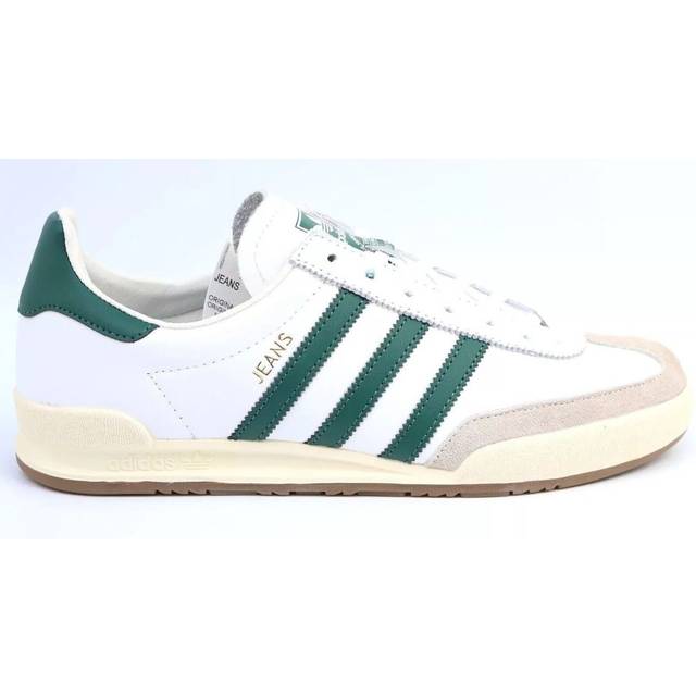 Adidas Jeans Originals Mens Leather Shoes Trainers 7 - 11 White Green Bb7440