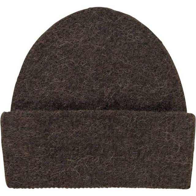Bonnet en laine mélangé - Marron - Taille Unique