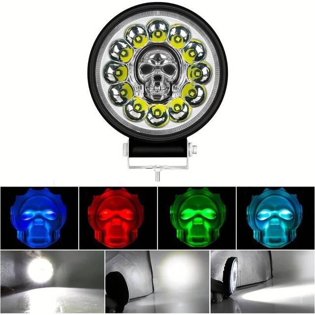 4inch RGB 12V 24V LED Work Light Bar for Car Motorcycle Spot Off Road