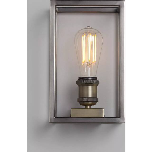 John Lewis Boundary Wall Light, Brass/Pewter
