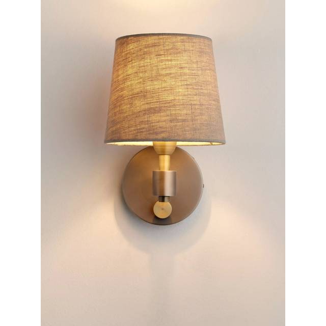 John Lewis Ansel Wall Light, Brass/Pewter