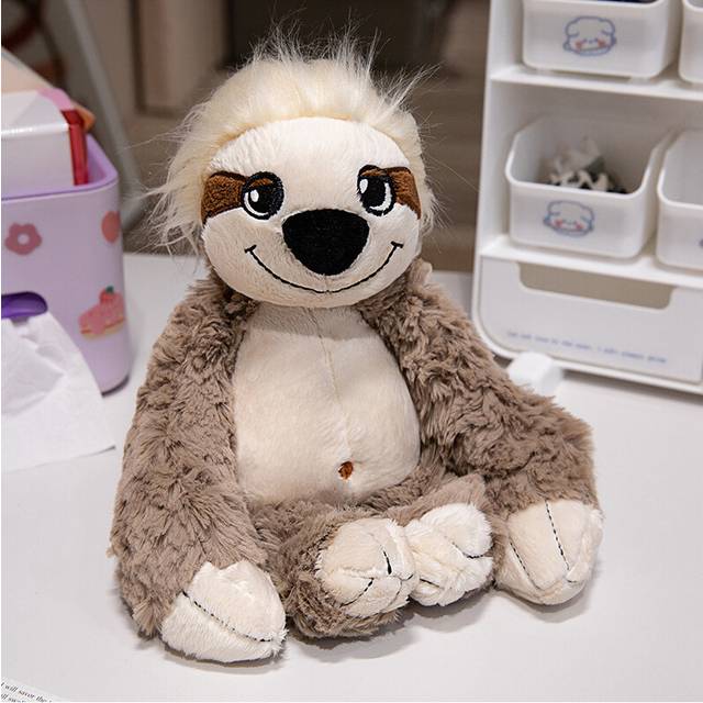 (Camel Sloth, 35cm/13.78in) Fox Sloth Raccoon Plush Toy Stuffed Animals Doll Forest Zoo Gift Bedroom Decor