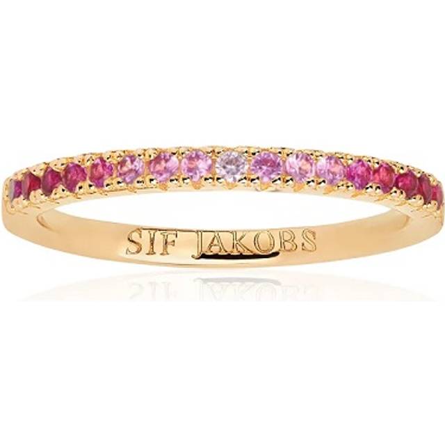 Ellera Pink Ring - Förgyllt-Silver Sterling 925 (50 Eurosize)