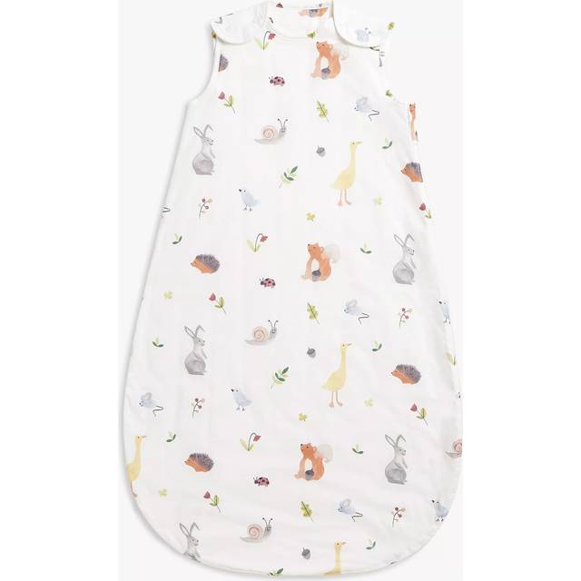 John Lewis Little Animals Print Sleeping Bag, 1 Tog, Multi