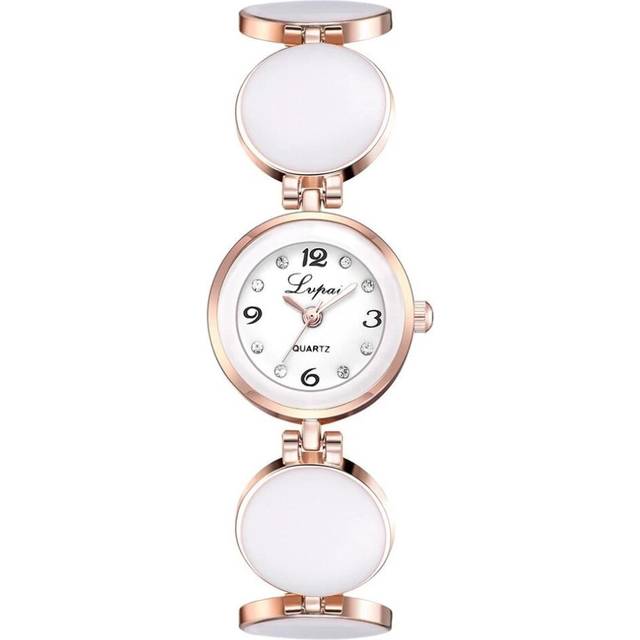 (Rose Glod White) Brand Watch Relogio Feminino Watchs for Women Fashion Classic Round Dial