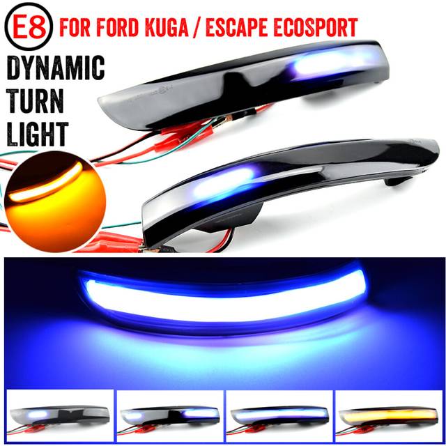 Dynamic Blinker LED Flash Turn Signal car lights For Ford Kuga Escape