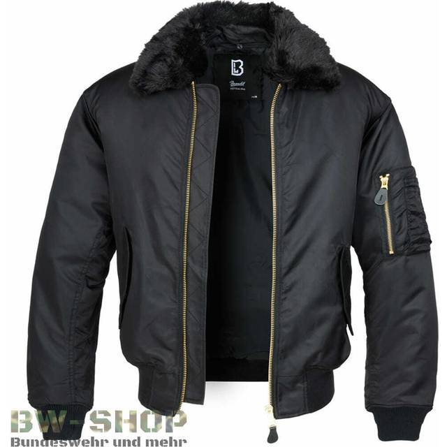Brandit MA2 Fur Collar Jacket Black S (S)