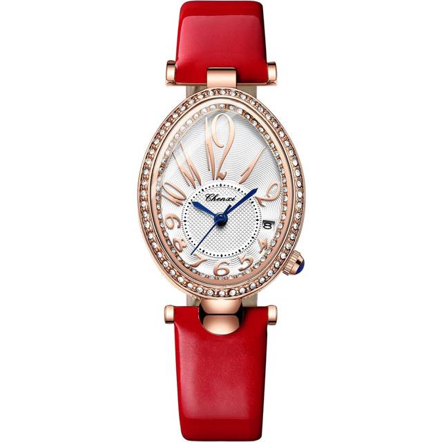 (Red) CHENXI Fashion Women Watches Top Luxury Brand Ladies Quartz Watch Casual