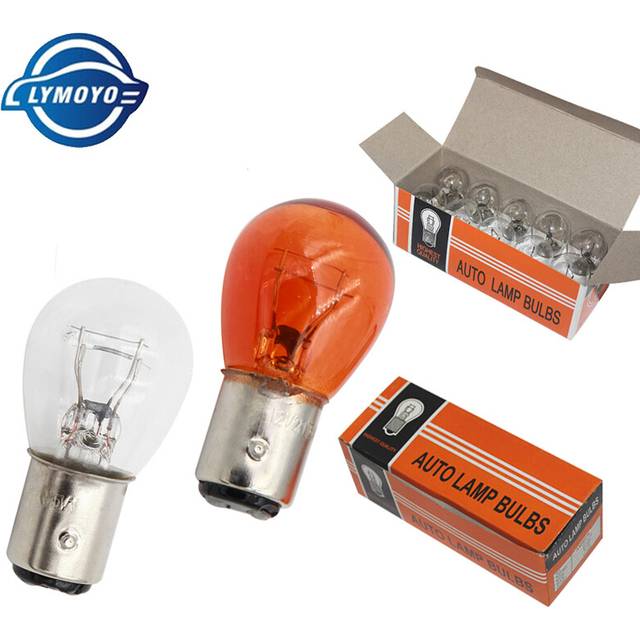 10Pcs BAY15D 1157 P21/5W S25 12V Clear Glass car light Brake Tail Bulb