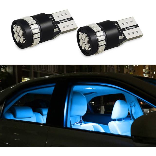 (Blue) 2Pcs Auto Lamp W5W T10 LED Canbus Clearance Parking car light 194 168
