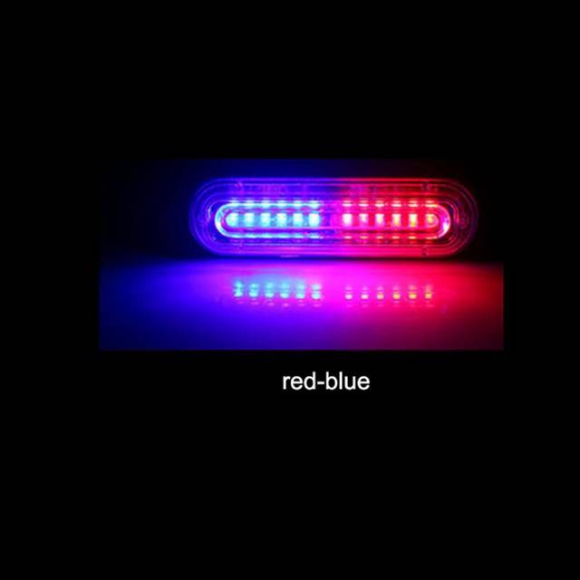 (Blue and Red) Car Emergency Warning Light Signal Light Beacon Hazard Flash 10LED Strobe