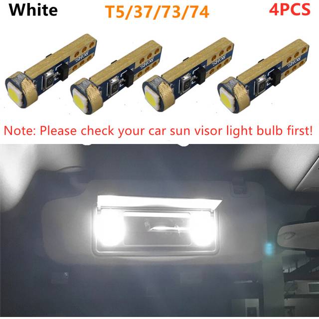 (4PCS white T5) Bright 9-SMD 28mm 6614 LED Replacement Bulbs For Peugeot 207 208 308 407