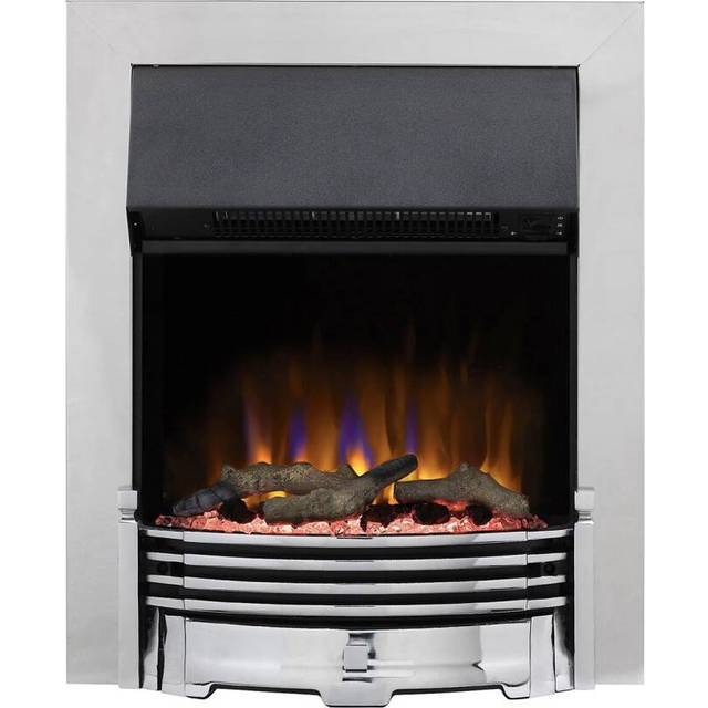 Dimplex Electric Fire Chrome Optiflame Fuel Bed 2kW Digital Thermostatic Fan
