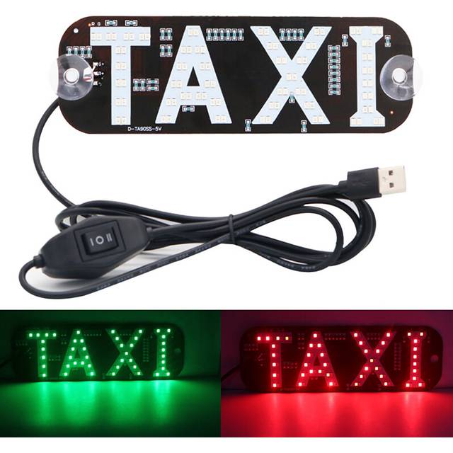 Taxi car light,Dual Colors Taxi LED Sign Decor, 2 Color Changeable Taxi