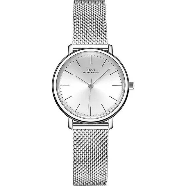 (B3626-WE-SR-SS) IBSO Women Watch Fashion Geneva Designer Japan Quartz Sliver Stainless