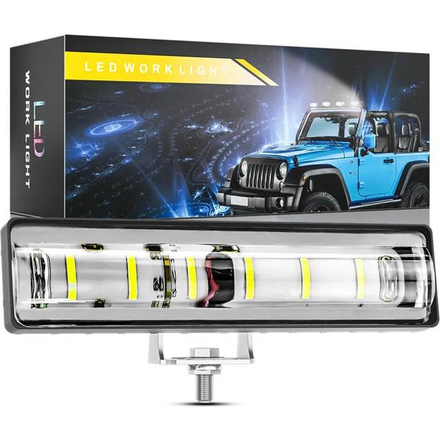 12V 24V Motorcycle Lighting System 6 Inch 18W LED Work Light Bar Fog Light