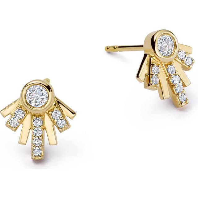 Solid Gold Atomic Lab Grown Diamond Stud Earrings