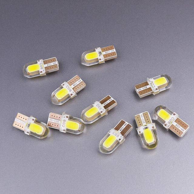 10Pcs 12V T10 Cob 4/6/12 Smd Led Auto Interior Bulb Canbus Error Free
