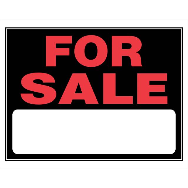 5028145 FOR SALE SIGN 15X19 Hillman English Black For Sale Sign 15 in. H X 19 in. W (Pack of 6)