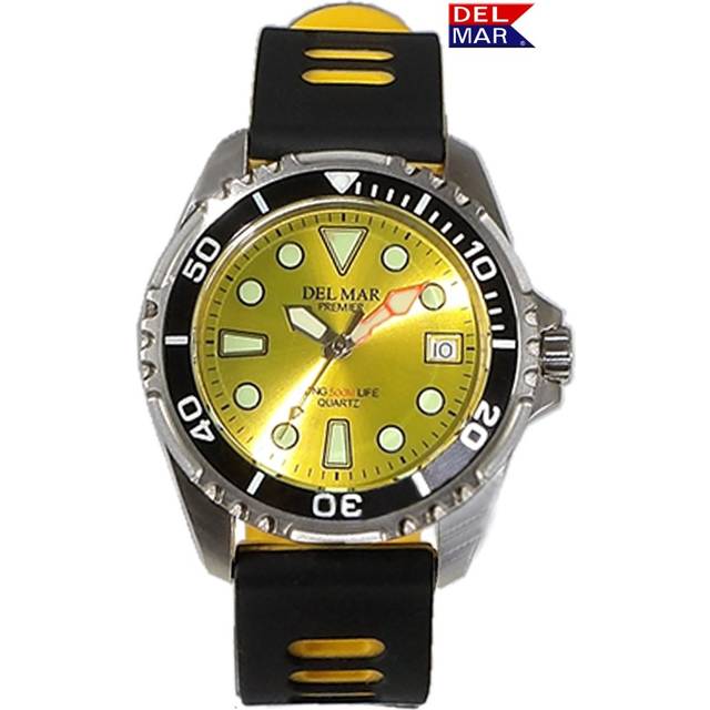 Del Mar Watches 50456 500 Meter Premier Pro Dive Watch 6 - Yellow Dial