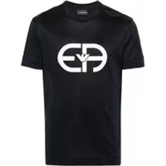 Lyocell-blend jersey T-shirt with oversized EA logo