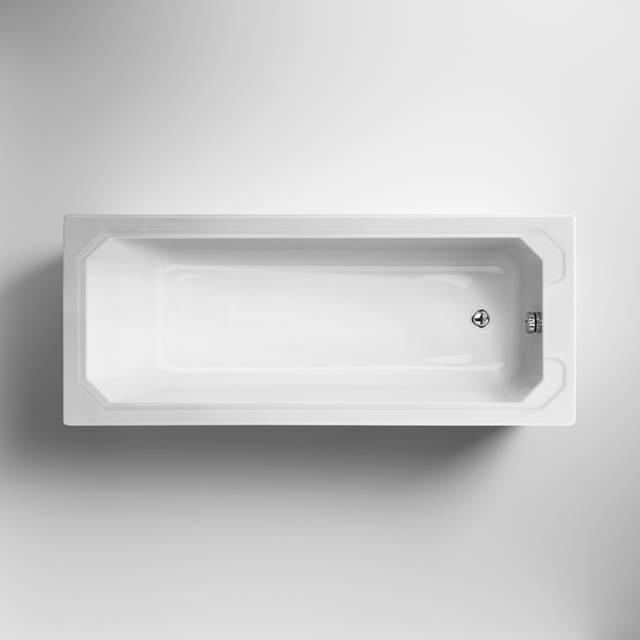 Nuie Ascott Traditional White Single Ended Art Deco Bath 1700x700mm -