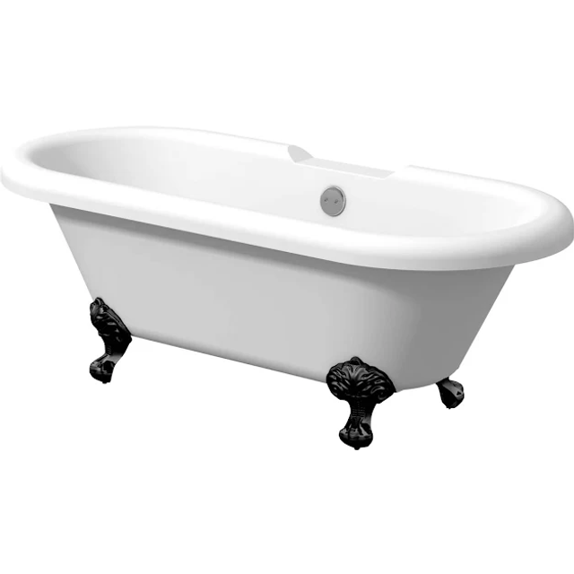 Freestanding 1500mm traditional roll top bath tub bathroom ball feet acrylic