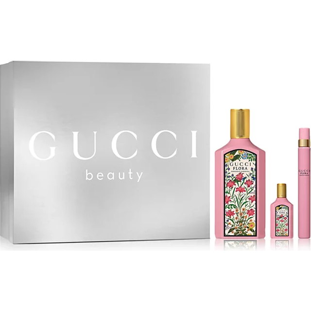 Set Gucci Flora Gorgeous Gardenia Edp 100ml Edp 10ml Mini@