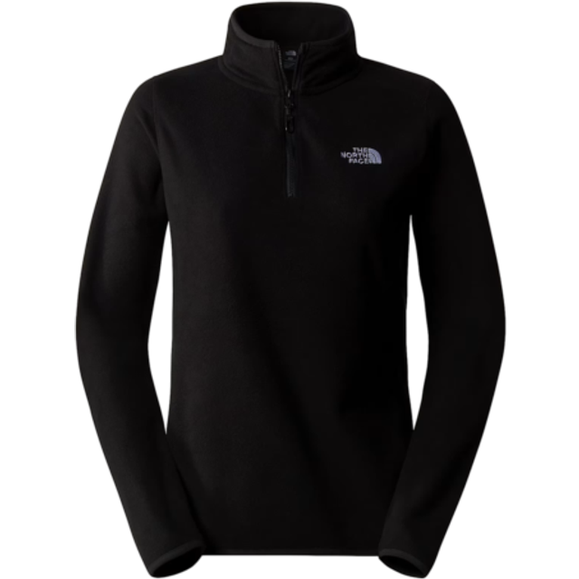 The North Face Womens 100 Glacier 1/4 Zip Fleece - Black - L