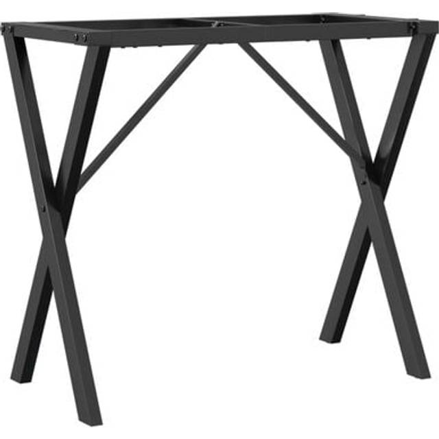 vidaXL Dining Table Legs X-Frame 80x40x73 cm Steel - Black