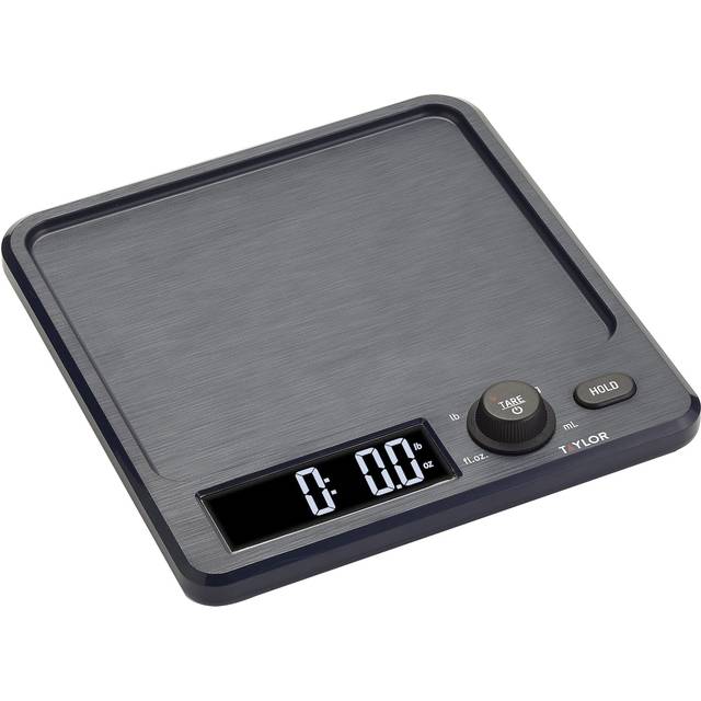 Antimicrobial Large Display Kitchen Scales - Black - One Size