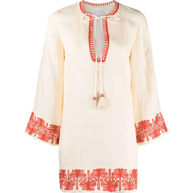 Johanna Ortiz - Ocean Clain linen tunic dress - women - Linen/Flax/Polyester - 2 - White