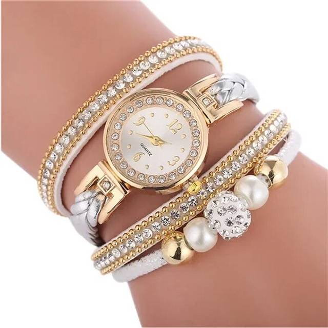 (Silver) Relogio Watches Women Wrap Around Fashion Fashion Dress Ladies Womans