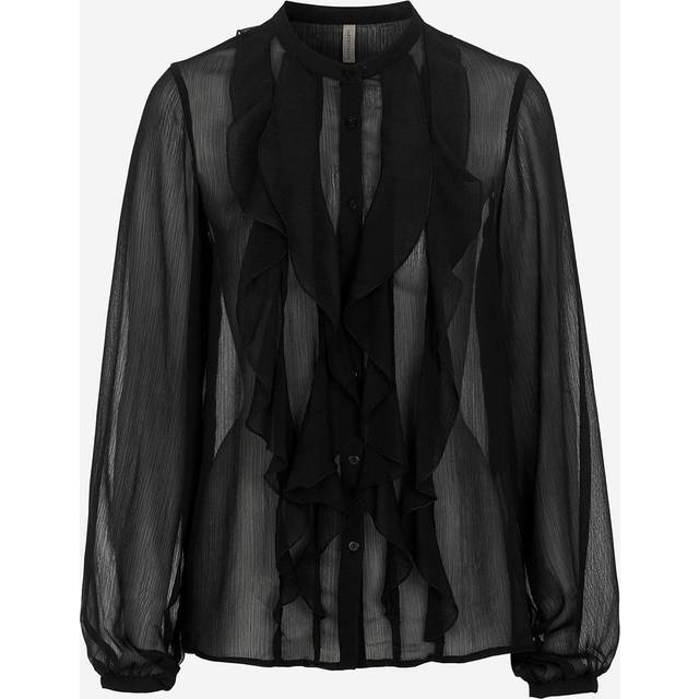 Chiffongblus med volanger
