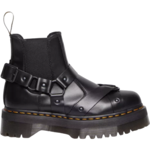 Dr. Martens Dr. Martens 2976 Quad Harness Paris Leather Unisex Chelsea Platform Boots - Black - UK 7
