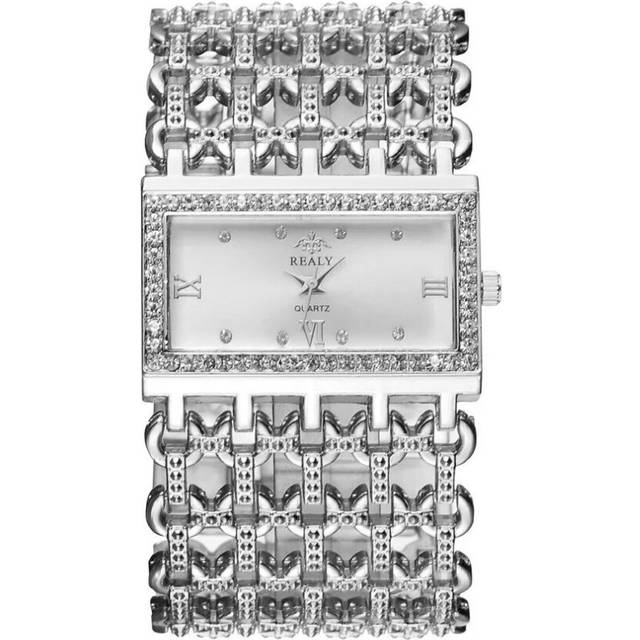 (Silver style 1) Classic Square Gold Women Watches High-end Temperament Ladies Dress Watch