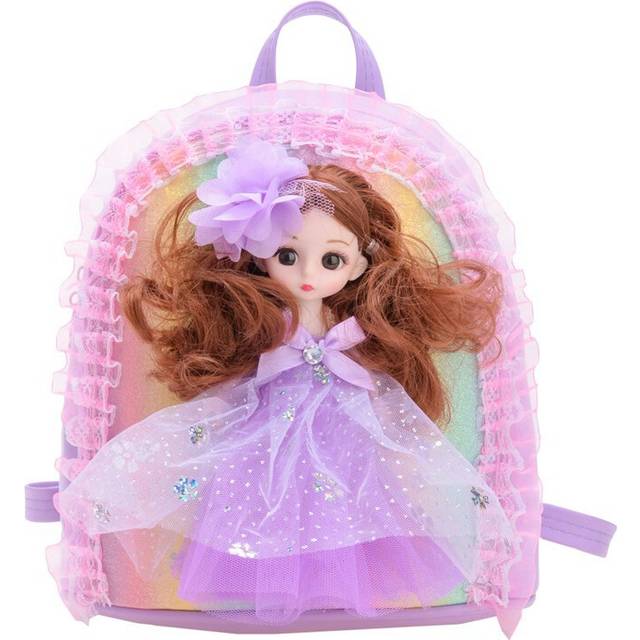 (Purple) Fashionable Girls Backpack With Vibrant Colors And Fun Patterns For Everyday Kindergarten