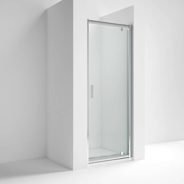 Rene Framed Glass Pivot Shower Door - Chrome (185cm H x 760cm W x 20cm D)