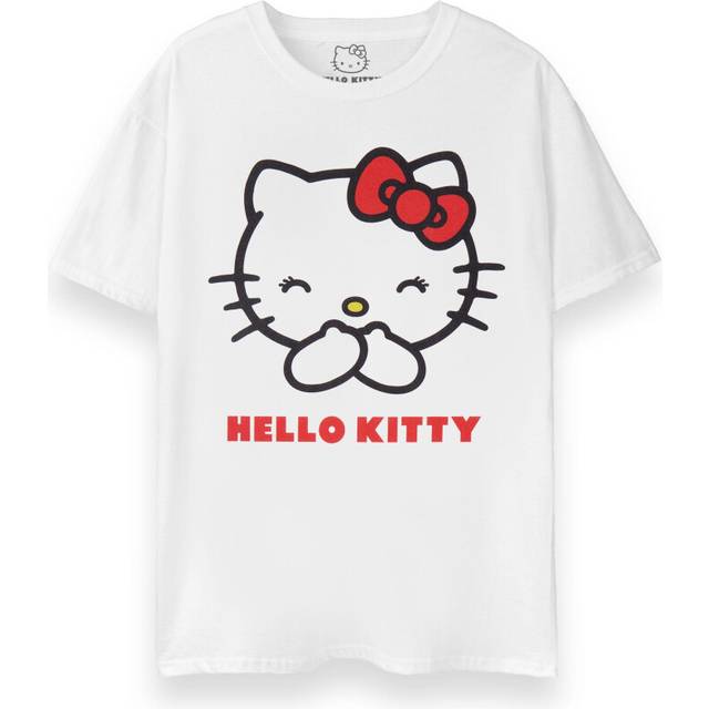 (S, White) Hello Kitty Womens/Ladies Classic Short-Sleeved T-Shirt