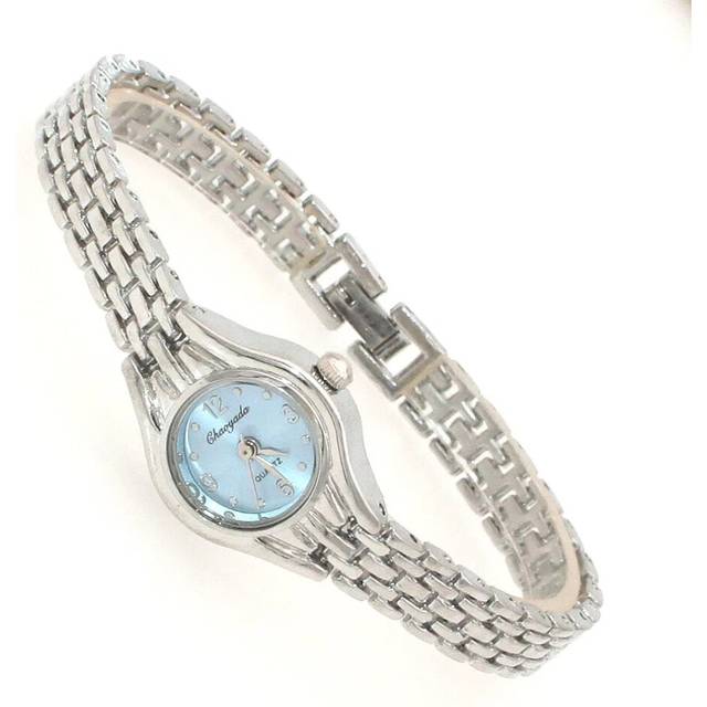 (Silver Light blue) Women Watch Mujer Golden Relojes Small Dial Quartz leisure Watch Popular