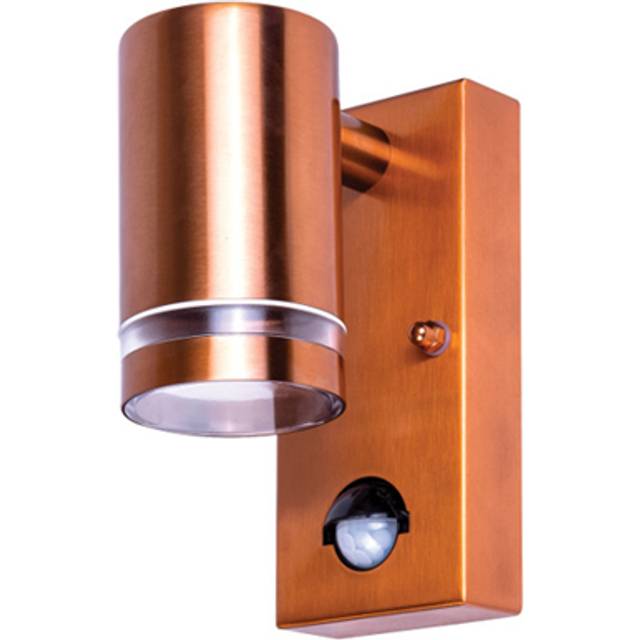 Integral Outdoor Stainless Steel GU10 PIR Down Wall Light Copper