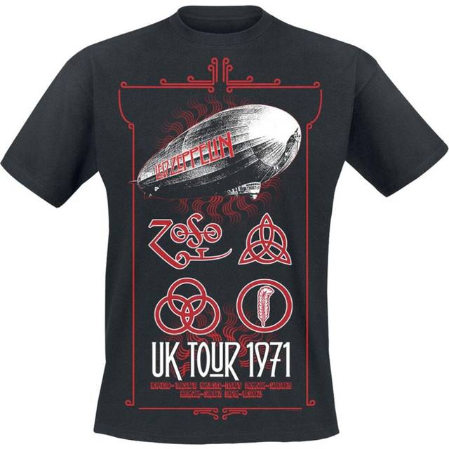 (XL, Black) Led Zeppelin Unisex Adult UK Tour '71 T-Shirt