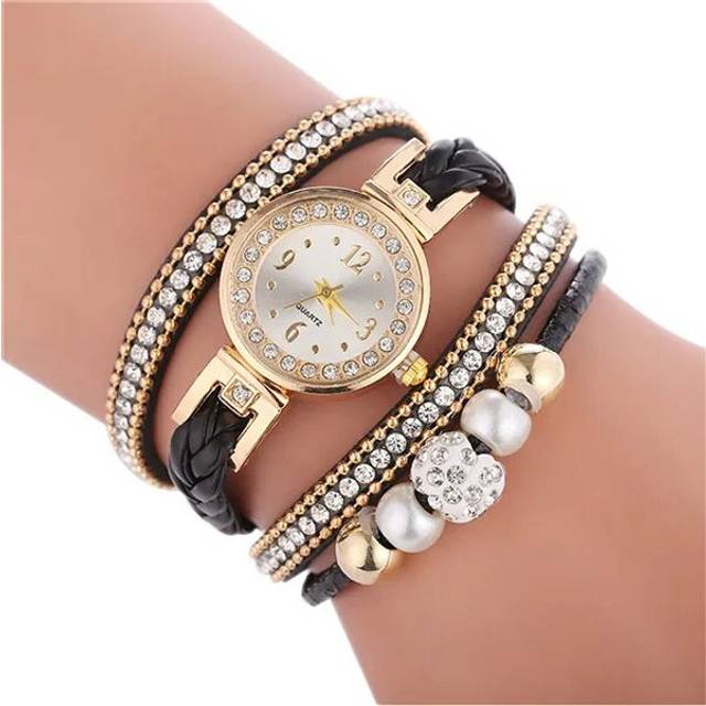 (Bk) Relogio Watches Women Wrap Around Fashion Fashion Dress Ladies Womans