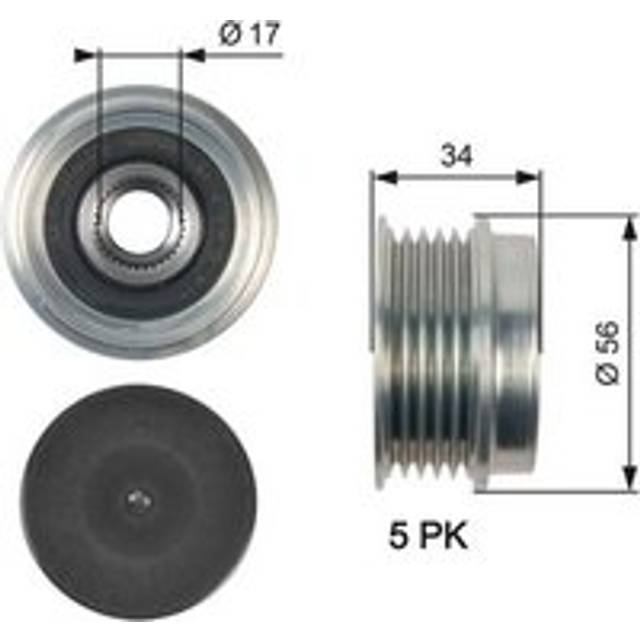 Gates OAP7127 Over Running Alternator Pulley