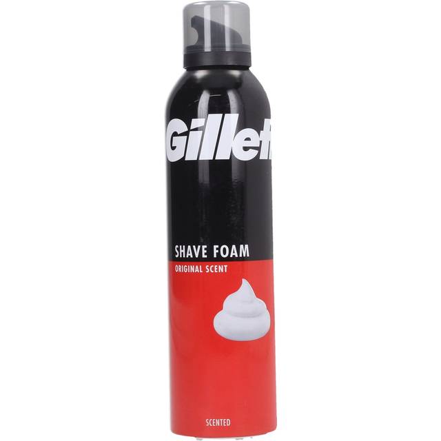 Gillette Classic skäggvård rakskum med original doft män (300 ml), hjälper till att skydda mot hudirritation genom rakning, snabb och enkel rakning med Gillette Comfort Glid Formula