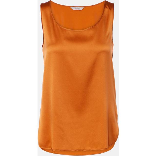 Max Mara Leisure Pan stretch-silk tank top - black (UK 6)
