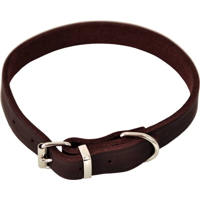 Lina Ställbart Läderhalsband Svart 2XL