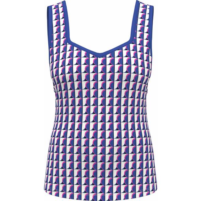 Original Penguin Women's Sweetheart Neckline Tennis Tank Top in Nebulas Blue, Size XL, Recycled Polyester/Elastane (XL)