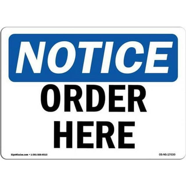 SignMission OS-NS-A-1014-L-17030 10 x 14 in. OSHA Notice Sign - Order Here